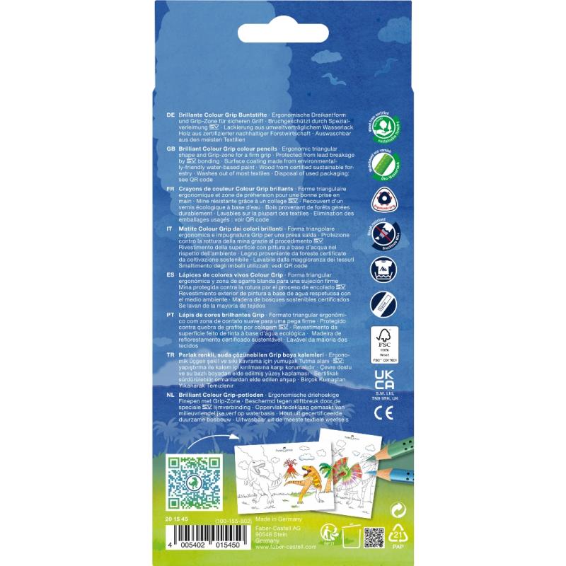 Faber-Castell Buntstift Colour Grip Dino 10+3